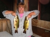 Happy fisher at Sleepy Dog Cabins