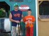 Happy fishermen showing their catch