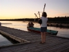 Piper the sunset on Wabaskang Lake