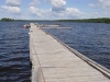 The long low water dock.